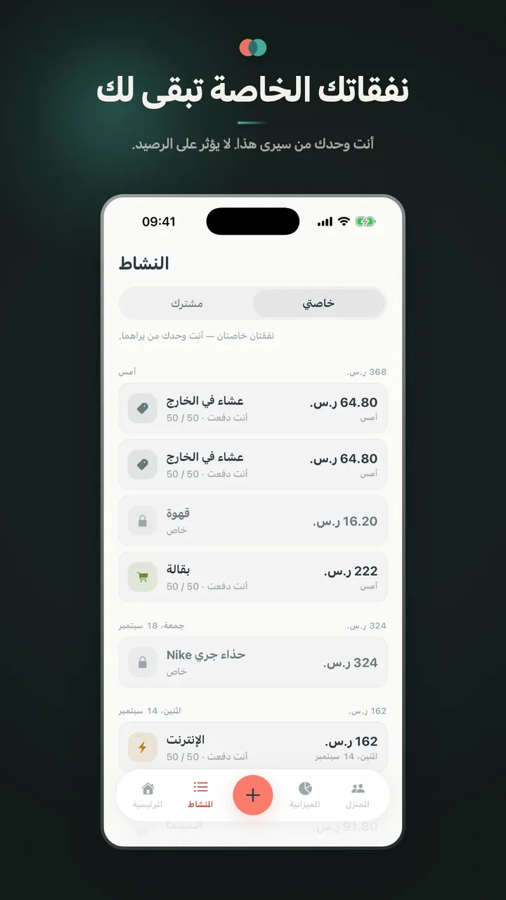 نفقاتك الخاصة تبقى لك