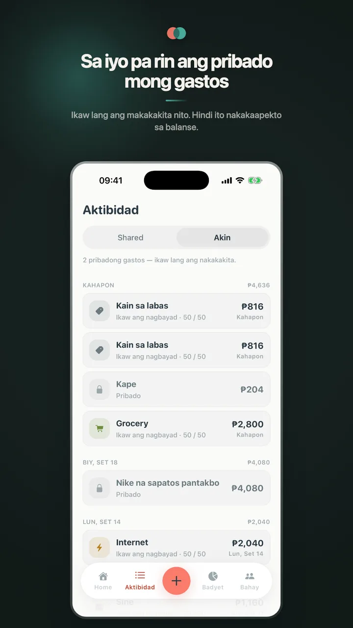Sa iyo pa rin ang pribado mong gastos