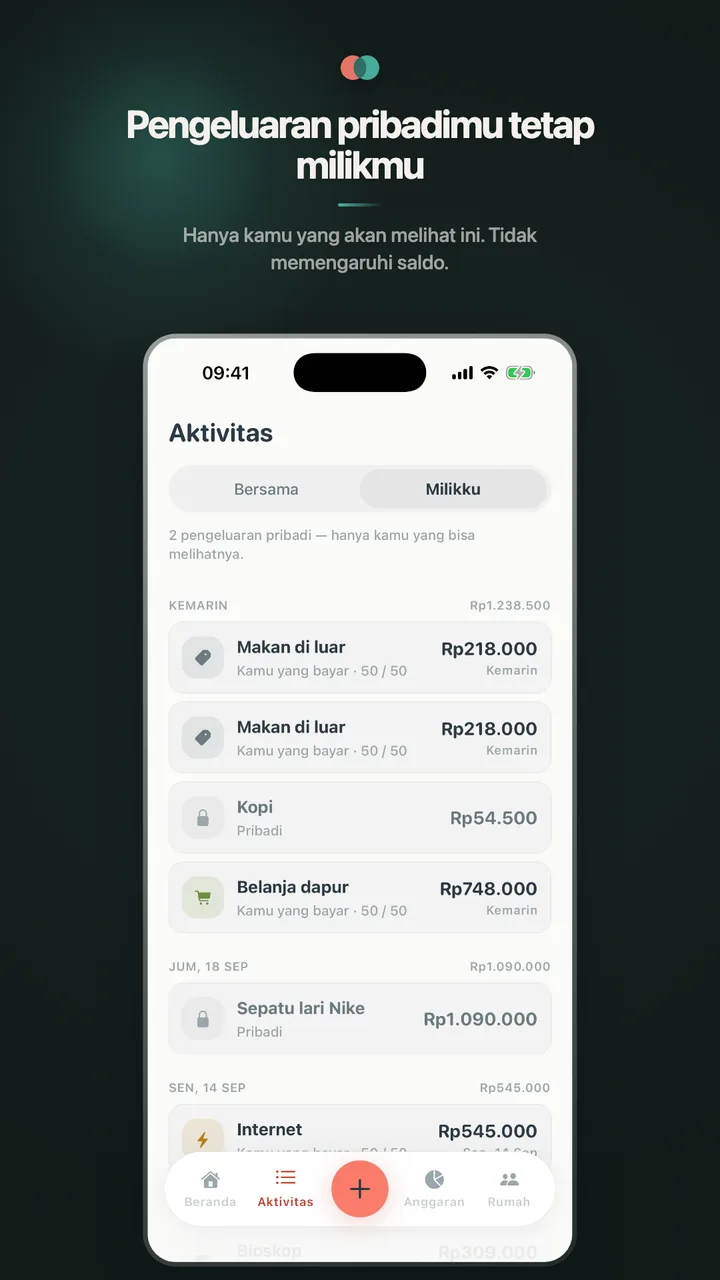 Pengeluaran pribadimu tetap milikmu