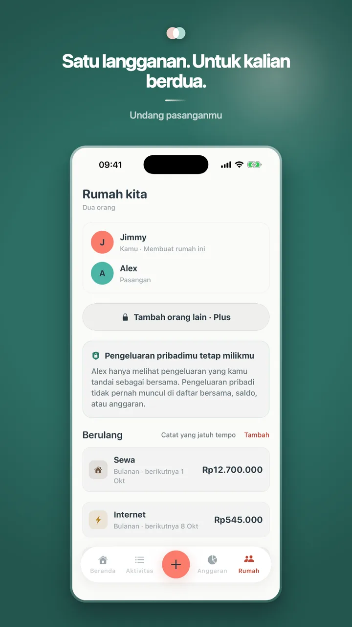 Satu langganan. Untuk kalian berdua.