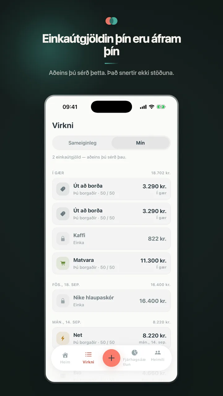 Einkaútgjöldin þín eru áfram þín
