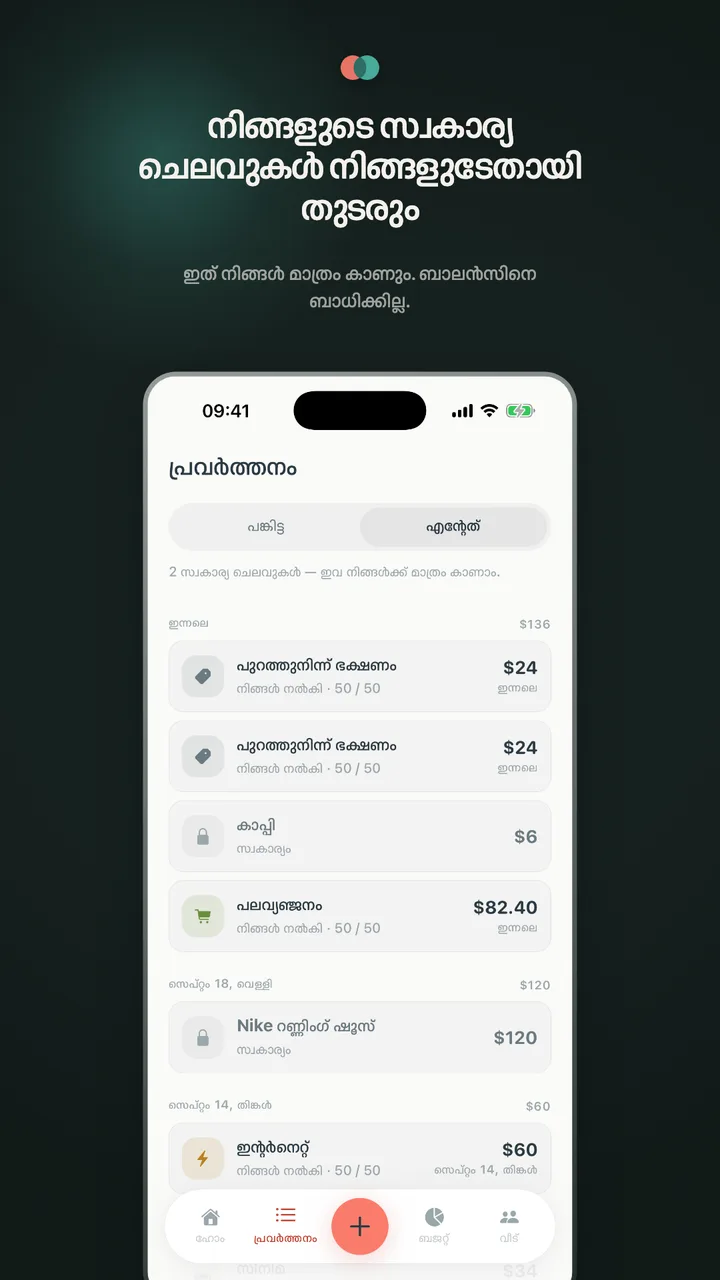 നിങ്ങളുടെ സ്വകാര്യ ചെലവുകൾ നിങ്ങളുടേതായി തുടരും