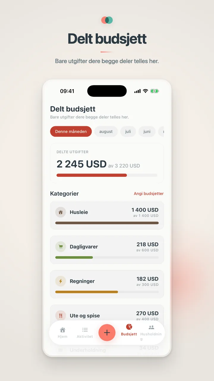 Delt budsjett