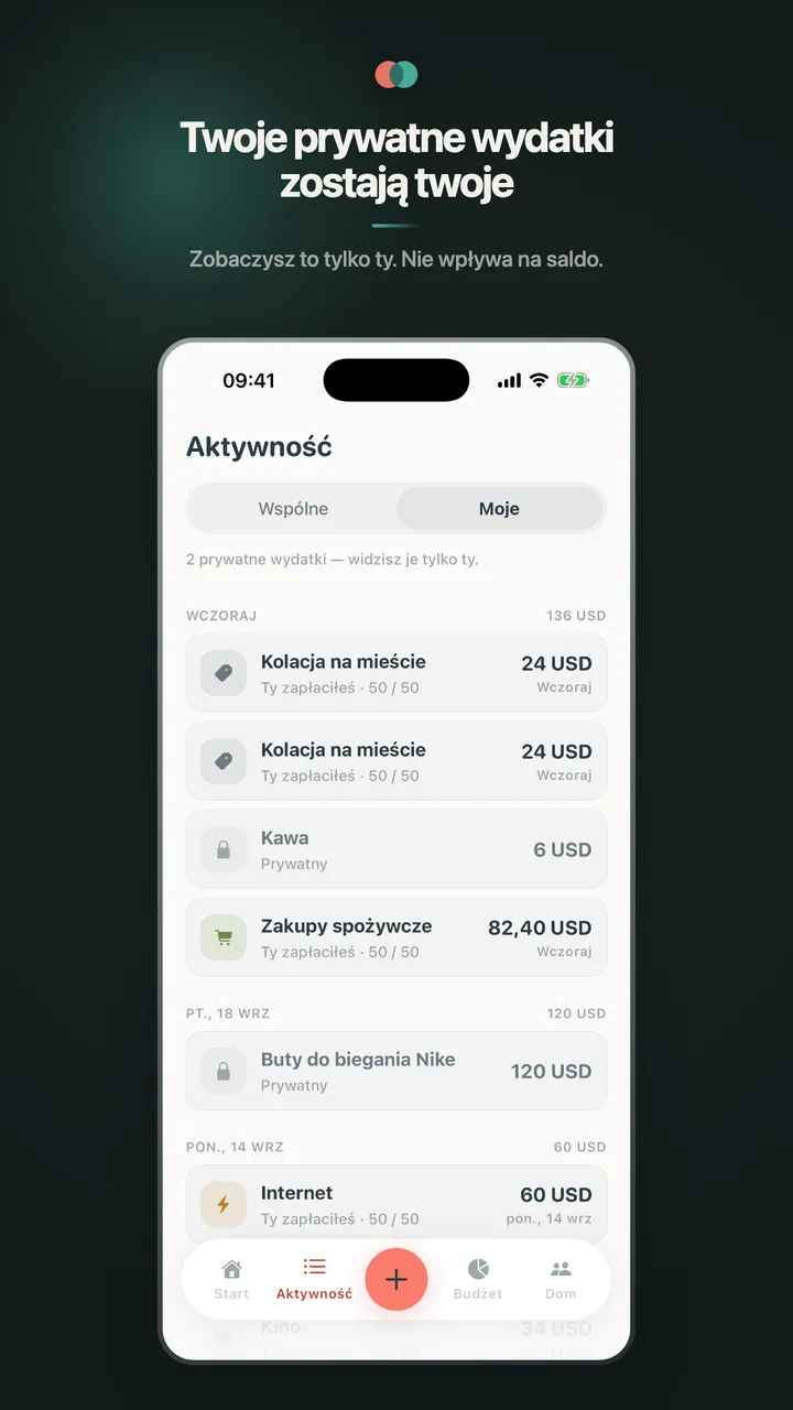 Twoje prywatne wydatki zostają twoje
