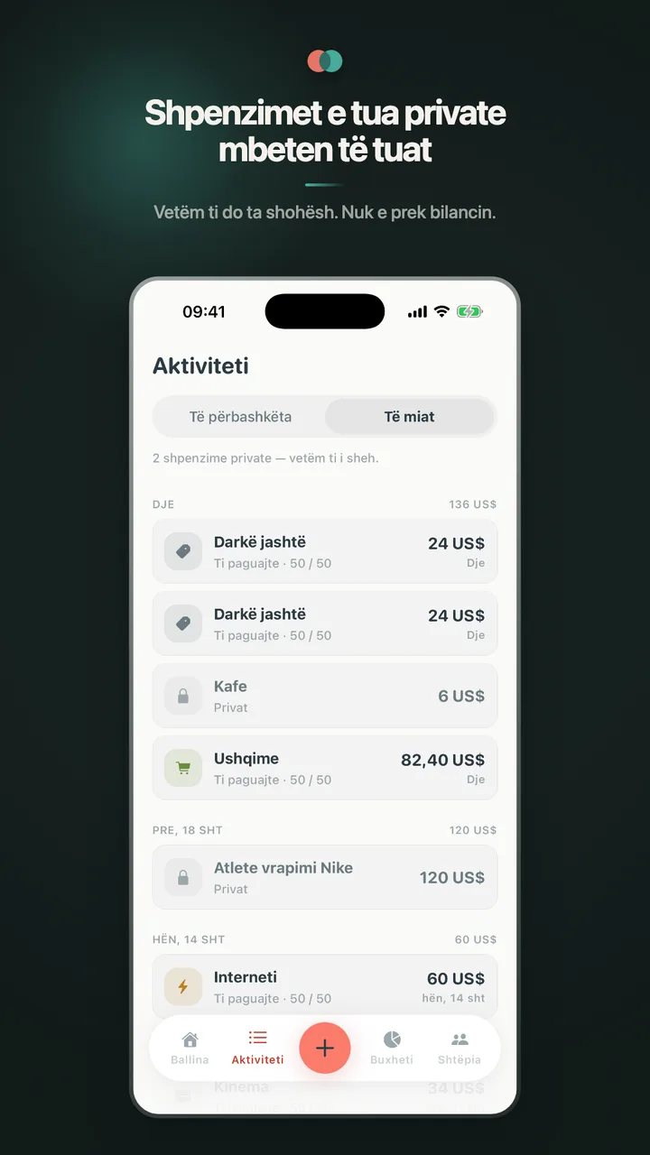 Shpenzimet e tua private mbeten të tuat