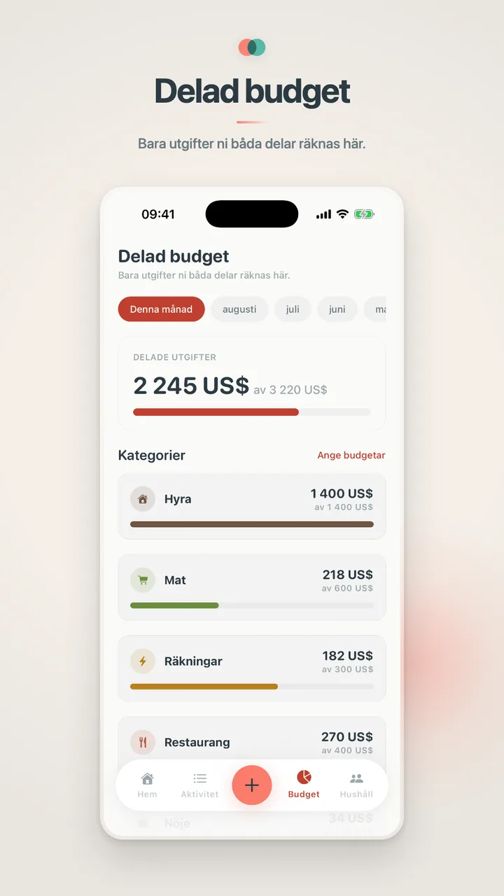 Delad budget